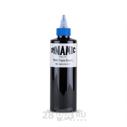 Краска для художественной татуировки Dynamic Triple Black, 240 мл