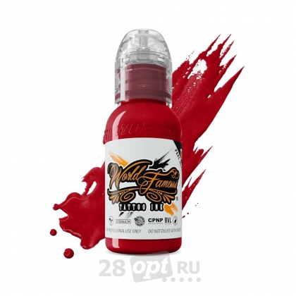 Краска для художественной татуировки World Famous Tattoo Ink by Ilya Fom, Poison Dart Red, 30 мл