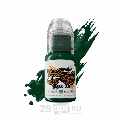 Краска для художественной татуировки World Famous Tattoo Ink, Vegas Green, 15 мл