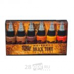 Сет красок для художественной татуировки World Famous Tattoo Ink by Maks Kornev, Brick Tone Color, 6 цветов, 30 мл