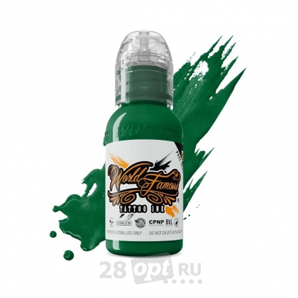 Краска для художественной татуировки World Famous Tattoo Ink, Oleg Deep Green, 30 мл