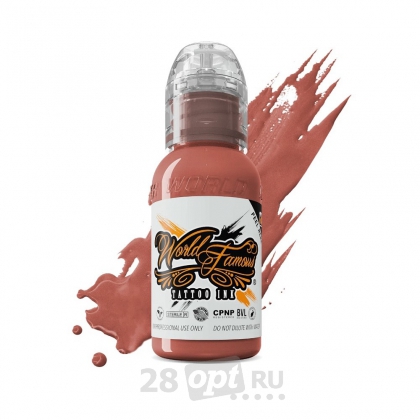 Краска для художественной татуировки World Famous Tattoo Ink, Pink Ribbon Warm Peach, 30 мл