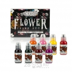 Сет красок для художественной татуировки World Famous Tattoo Ink by Ryan Smith, Flower Set, 30 мл