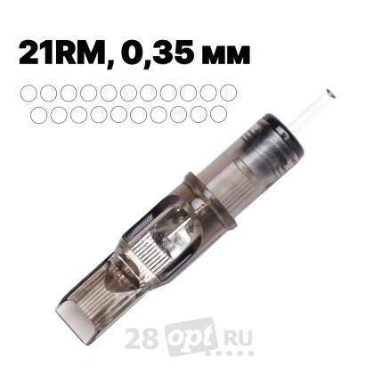 Картриджи для художественной татуировки EZ Filter FC-1221M1C, Round Magnum 21, 0,35 мм, коробка 10 шт.