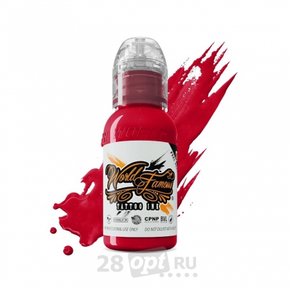 Краска для художественной татуировки World Famous Tattoo Ink, United Ink Red, 30 мл