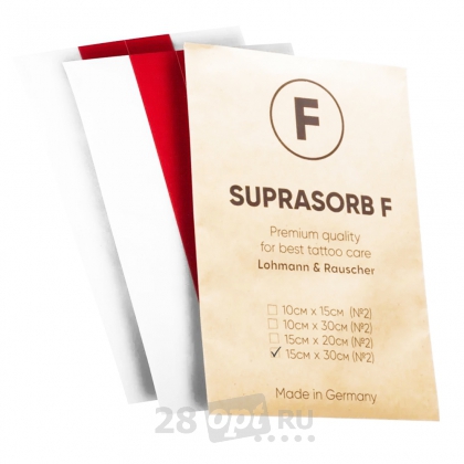 Плёнка для художественной татуировки Suprasorb F, 15 см х 30 см, упаковка 2 шт.