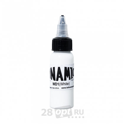 Краска для художественной татуировки Dynamic WD-1, White, 30 мл